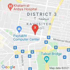 این نقشه، نشانی دکتر سپیده ترامشلو متخصص کایروپراکتیک در شهر تهران است. در اینجا آماده پذیرایی، ویزیت، معاینه و ارایه خدمات به شما بیماران گرامی هستند.